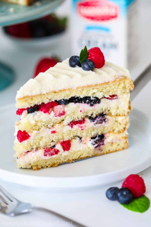 Fruits Cake slice